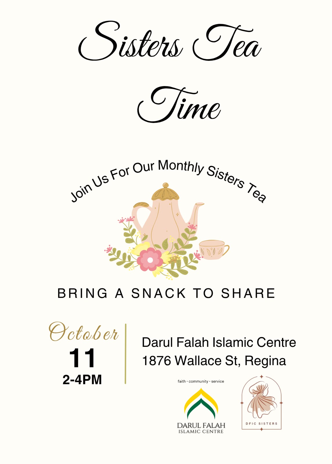 Sisters’ Tea Time flyer